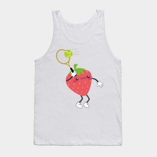 Strawberry playing tennis Tank Top